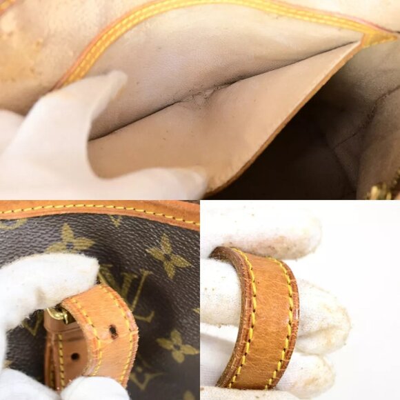 LOUIS VUITTON BUCKET PM Shoulder Tote Bag Monogram Leather Brown M42238 31FA771 - Picture 10 of 13